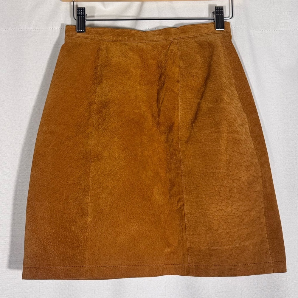 Vintage Water Collection Tan Suede Mini Skirt